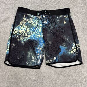 Depactus Head High Board Shorts Men 34 Repreve Abstract Print Unlined Swim Trunk